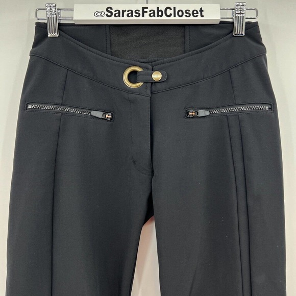 Obermeyer Black Ski/Snowboard Pants Loop Snap Closure Zip Pockets Women's Size 4 - Picture 2 of 8